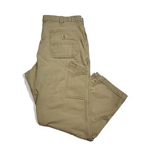 Carhartt 102291 Relaxed Fit Utility Pocket Tan Beige Khaki Work Pants Mens 39x30
